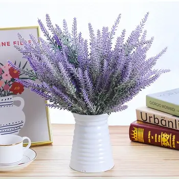 1 Bundle Romantic Provence Lavender Wedding Decorative Flower Vase for Home Decor Artificial Flowers Grain Christmas Fake Plant