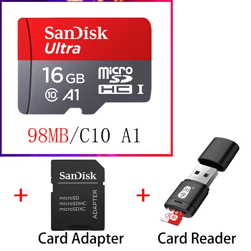 Sandisk Ultra Micro SD 128 ГБ 32 ГБ 64 Гб 256 Гб 16 Гб 400 Гб Micro SD карта SD/TF флэш-карты памяти 32 64 128 Гб microSD для телефона - Емкость: SQUNC-016G-KT2-C286