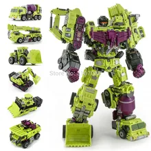 JinBao Разрушитель трансформации G1 GT негабаритных 6в1 Bonecrusher скраппер Гравитация Mixmaster крюк ко фигурка Робот Игрушки