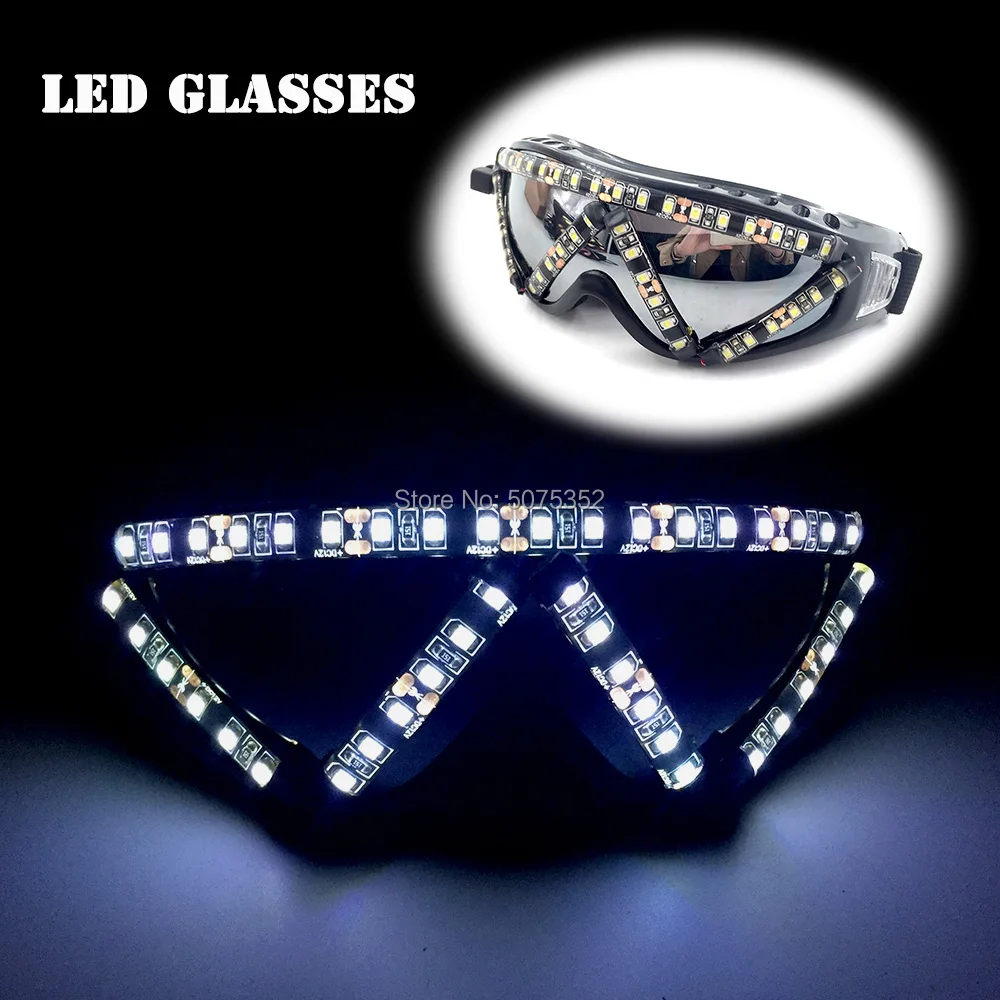 

Hot Selling Night Glowing Led Glasses Men Goggle Sunglasses Bright Light Up Flashing Glasses For Dance DJ Club Bar