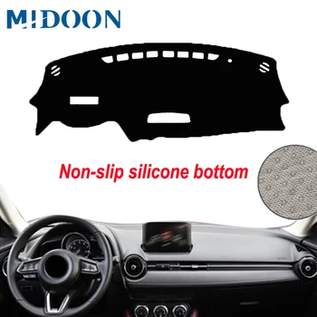 

MIDOON Car Dashboard Cover Silicone Non-Slip Dash Mat Dash Pad Automobile DashMat Carpet ANti-UV For Mazda CX3 CX-3 2018