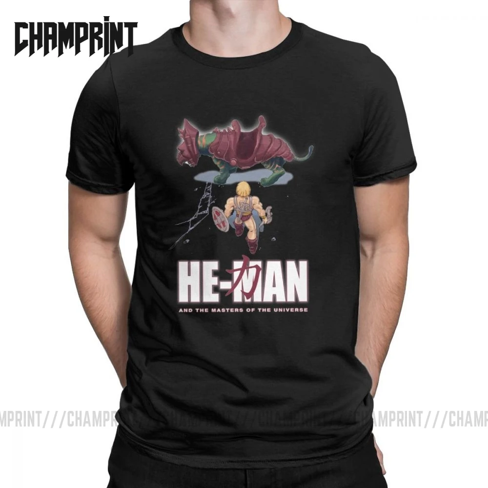 Мужские футболки из чистого хлопка He Man и The Masters Of Universe Akira с короткими рукавами