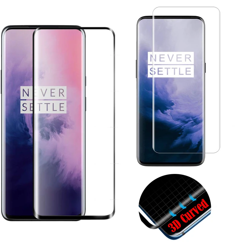 

3D Curved Full Cover Tempered Glass For Oneplus 7 Pro 6T 6 5T 5 3T 3 One plus Phone Screen Protector Protective Film