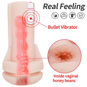 Male Masturbator Cup Vacuum Vagina Pocket Pussy Men Endurance Exercise Masturbation Devices Sex Toys Vibrator