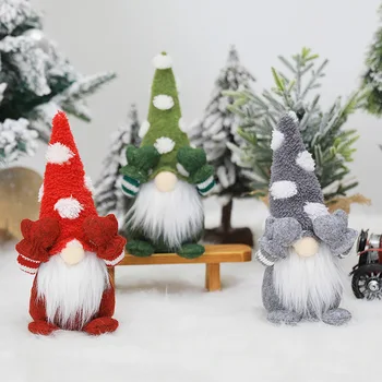 

New Year 2021 Plush Shy Faceless Doll Pendant Decor Santa Hanging/sit Ornaments Navidad 2020 Christmas Decoration for Home Natal