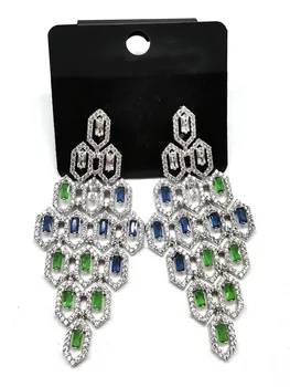 

Accking trendy Luxury Stud Earrings For Women Accessories Full Cubic Zirconia Earrings Jewelry pendientes mujer moda
