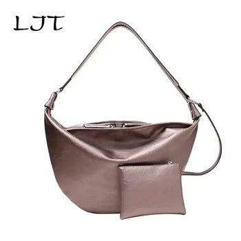 

LJT 2019 Pu Leather Women Shell Shaped Large Capacity Chest Bag 2pcs/set Fashion Belt Chest Bag Travel Bags For Women Funny Pack