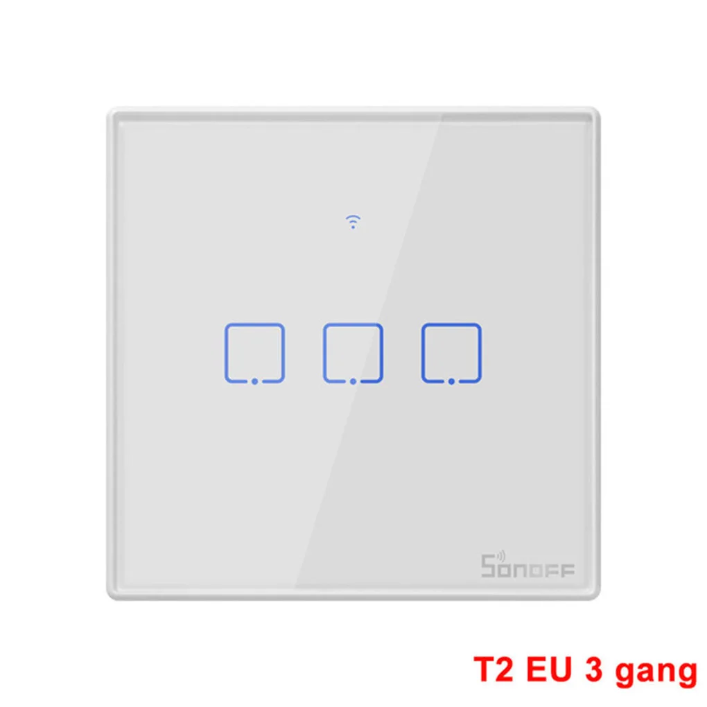 SONOFF T2EU1C-TX пульт дистанционного управления умный настенный переключатель панель совместима с Alexa Google Home IFTTT стандарт ЕС