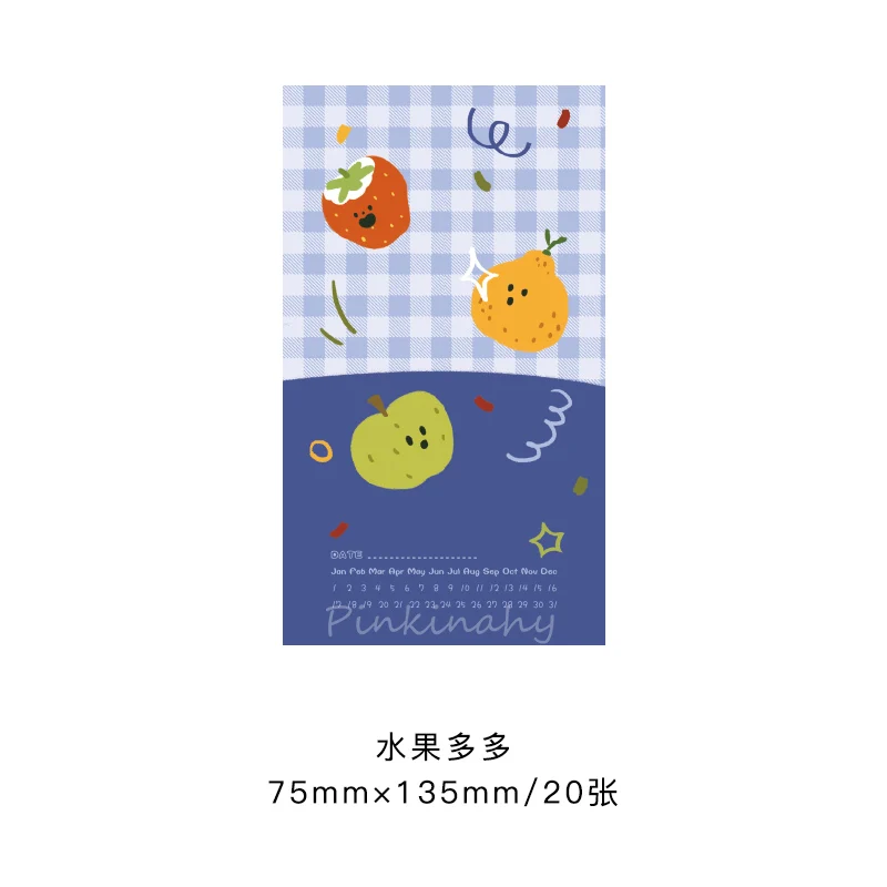 20 Sheets Animals Calendar Stationery Index Decorative Stickers Scrapbooking Label Calendar Sticker DIY Work Schedule Calendar - Цвет: 4