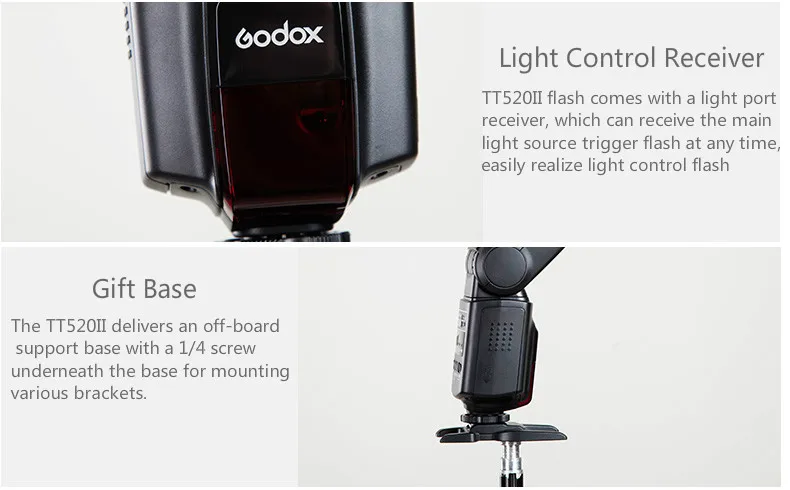 Godox камера вспышка TT520II со встроенным 433 МГц беспроводным сигналом для Canon Nikon Pentax Olympus DSLR camera s Speedlite