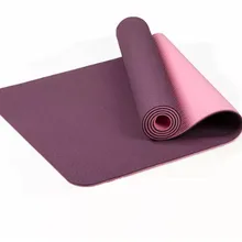 Новые уличные 6 мм TPE Нескользящие, для йоги коврики безвкусные Пилатес мат толстый двойной цвет домашний тренажерный зал упражнения спортивные подкладки для бодибилдинга