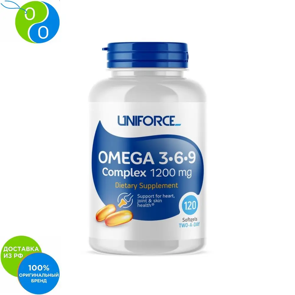 Omega 3-6-9 1200 мг 120 капс., Uniforce, omega, omega, supplements, dietary  supplements, fish oil, vitamins, vitamins for the heart, vitamins for  immunity, vitamin E, omega-3, omega 3, omega - 3 - AliExpress