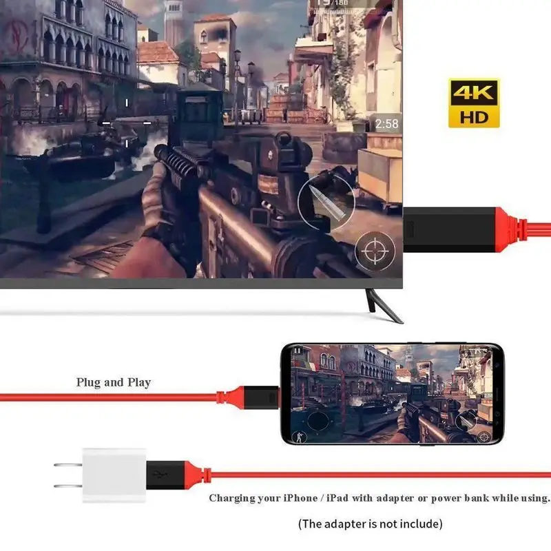USB C Type к HDMI кабель 4K * 2K HD Видео Аудио Кабель адаптер для зарядки Samsung Galaxy Note 8 LG G6 G5 V20