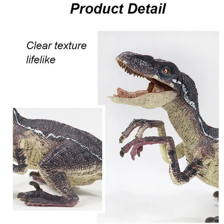 22cm Reallife Dinosaur Solid Model Toys Jurassic Figure Velociraptor Learning Education Biology Toy Gift for Children Decorate