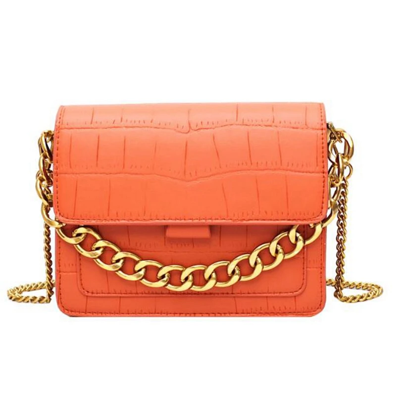 

Summer Bag Female Crocodile Pattern Messenger Bag Ladies Chain Handbag Fashion Shoulder Small Square Bag