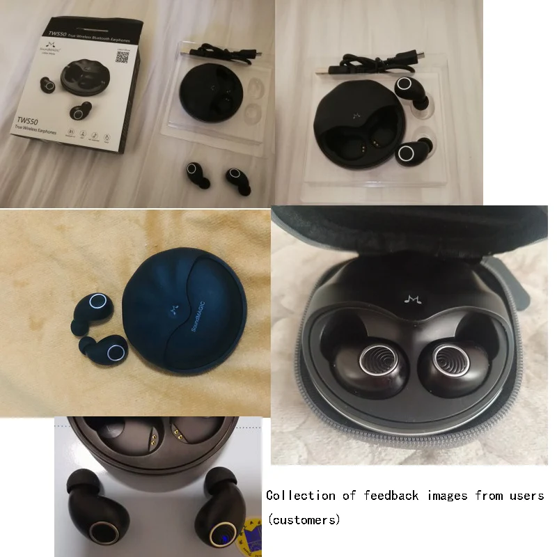Новинка, TWS SoundMAGIC TWS50, настоящие беспроводные Bluetooth наушники, наушники-вкладыши для бега, спортивные, IPX7, водонепроницаемые, для мобильного телефона, универсальные