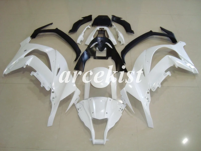 ABS полный обтекатель комплект подходит для kawasaki Ninja ZX-10R ZX10R 2011 2012 2013 Кузов Набор 11 12 13 14 15 красный белый - Цвет: White