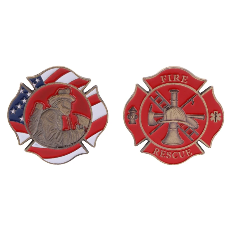 Commemorative Coin American Firefighting Mark Fire Collection Art Gifts Souvenir