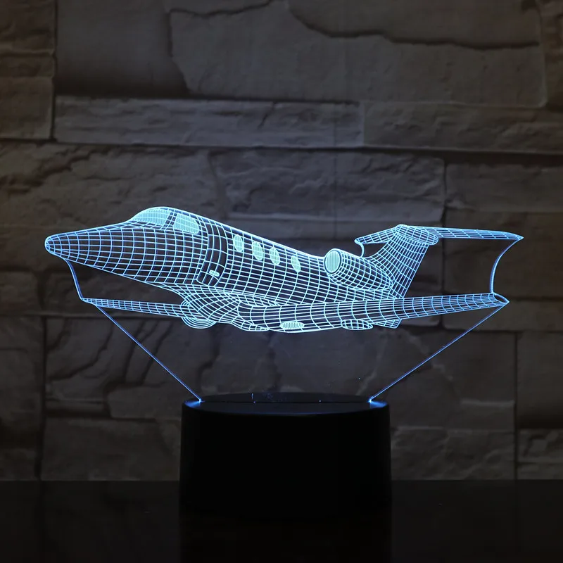 

AirFighter Plane 7 Color Lamp 3D Led Night Lights for Kids Touch USB Table Lampara Lampe Baby Sleeping Nightlight Aircarft
