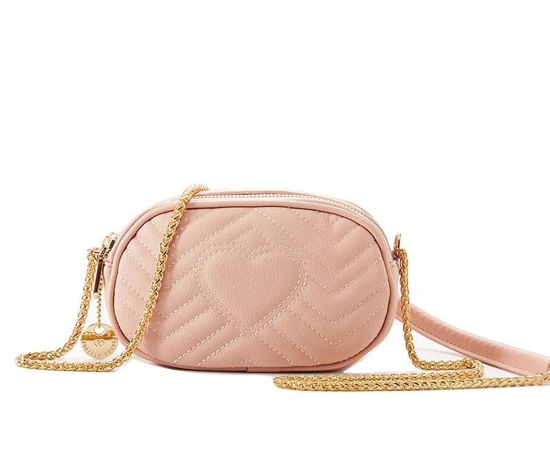 Женская сумка из искусственной кожи, роскошная дизайнерская модная мини-сумка через плечо для девушек-подростков, женские сумки-мессенджеры ярких цветов - Цвет: Розовый