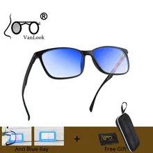 VANLOOK Анти Blue Ray светильник Блокировка компьютерные очки прозрачные игры негабаритных для мужчин женщин Винтаж рамки Kacamata анти радиус