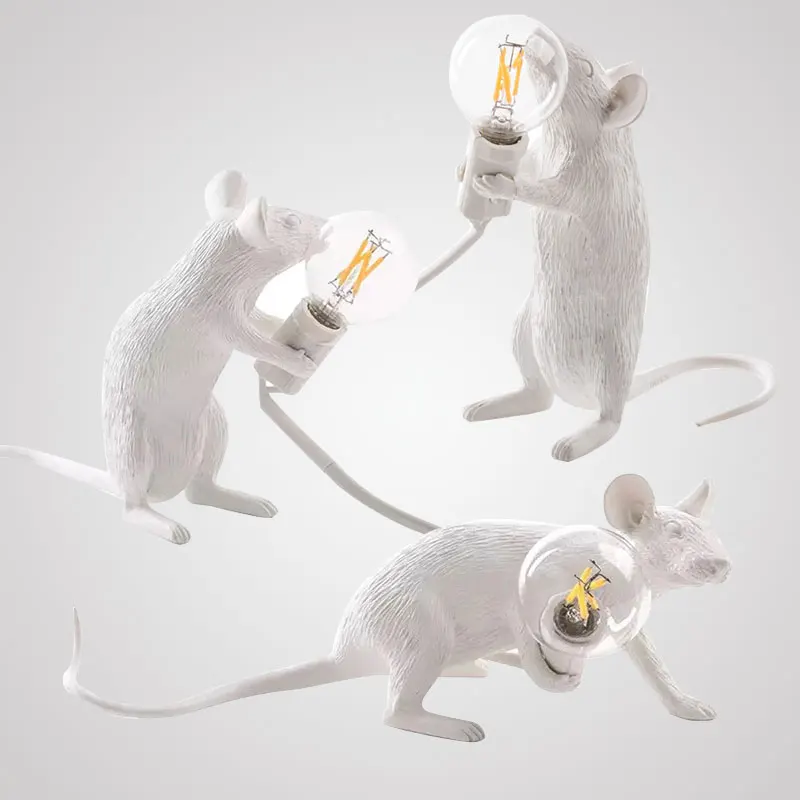 table lamp bedroom home decor bedside desk Resin Mouse Table Lamp LED E12 Desk Nordic Children | Лампы и освещение