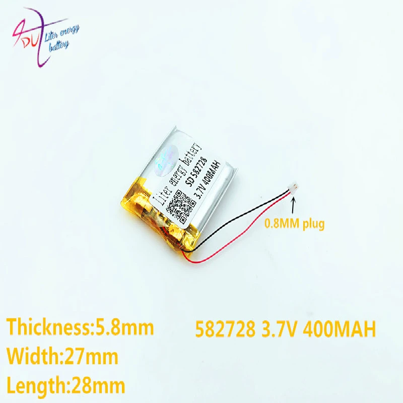 10 шт 582728 602525 3 7 V 400mAh литий полимерный ионный аккумулятор для Q50 G700S K92 G36 Y3 Смарт