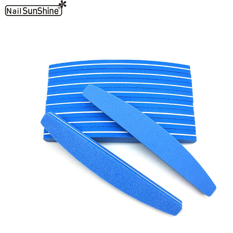 

30pcs/lot Half Moon Type 100/180 Nail Files Block Buffer Pedicure Manicure Gel Polisher Nail Polish Professional Files Tools New