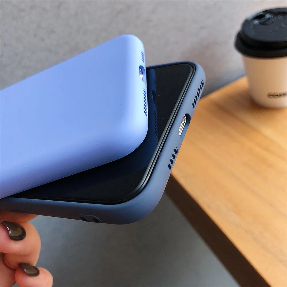 Простой однотонный ТПУ набор защитный чехол для iphone 6 7 8/6 7 8 plus/11pro Maxx xs xr/xs max Гладкий мягкий чехол для телефона