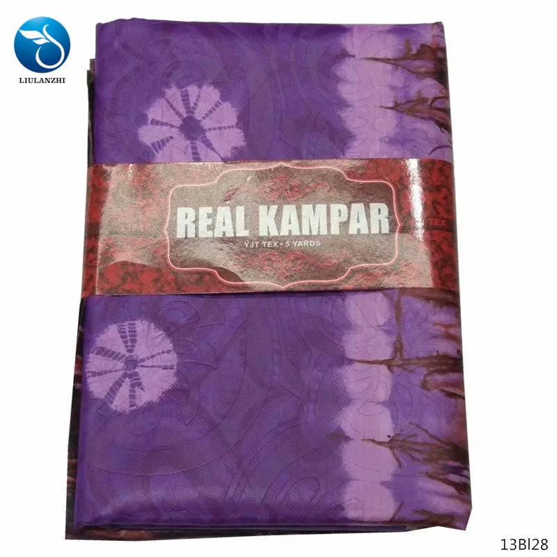 LIULANZHI африканская базин ткани смешанный краситель печати полиэстер Базен riche Ткань 5 ярдов Базен XD13BL