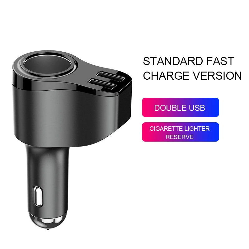 Быстрая зарядка двойной USB быстрая зарядка автомобильное зарядное устройство двойной USB Автомобильное зарядное устройство для мобильного телефона SAMSUNG XIAOMI автомобильные аксессуары для автомобиля - Название цвета: Черный