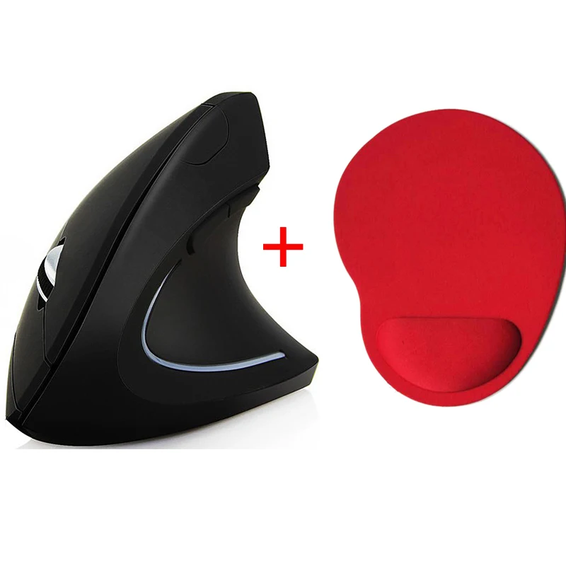 Add Mouse Pad USB оптическая Вертикальная беспроводная мышь приемник Бесшумная компьютерная мышь для ПК Overwatch ноутбука Pk logitech Xiaomi компьютерная мышь - Цвет: Add Mouse Pad