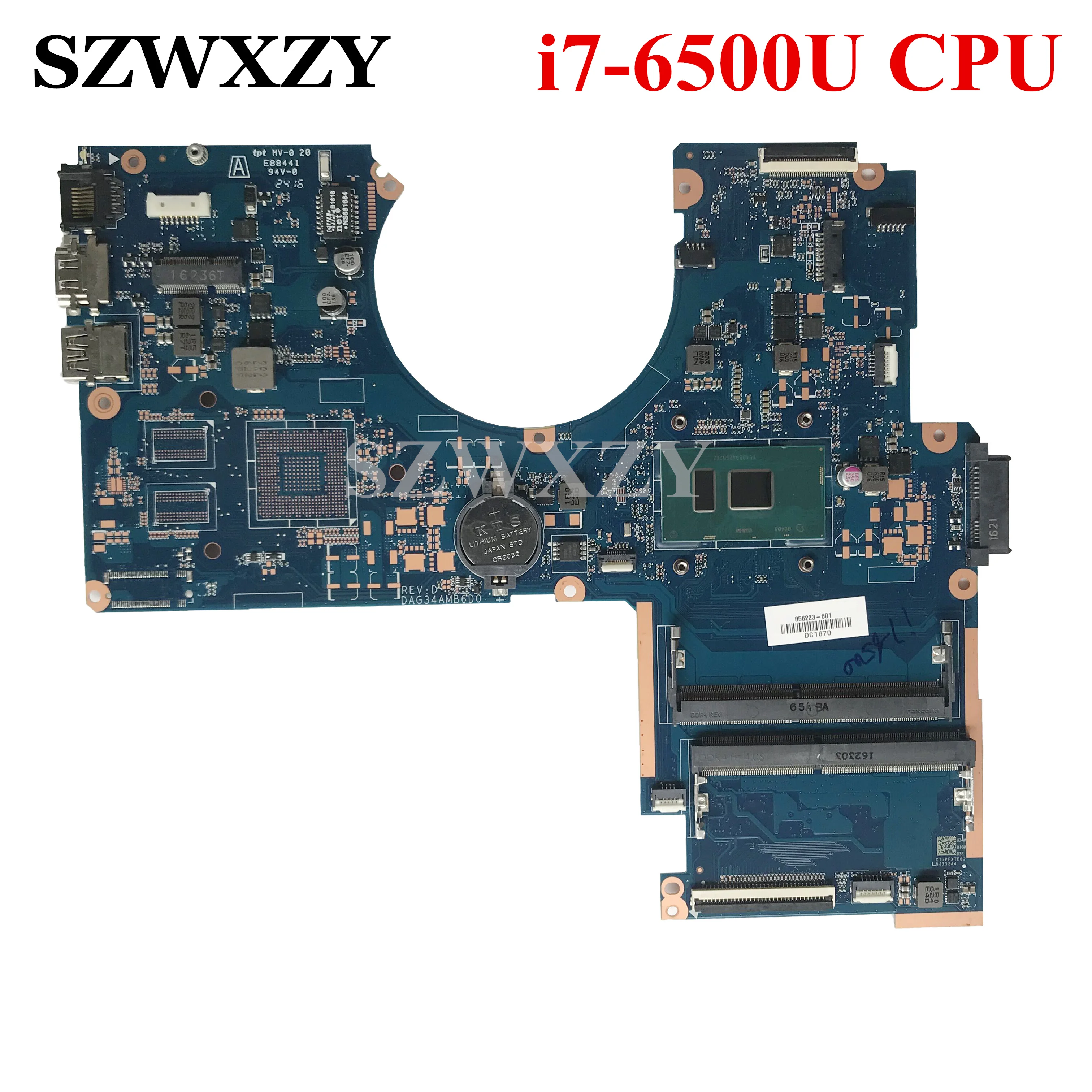 Высокое качество для HP 15-AU Материнская плата ноутбука w/i5-7200U 2 5 GHz процессор 901574-601