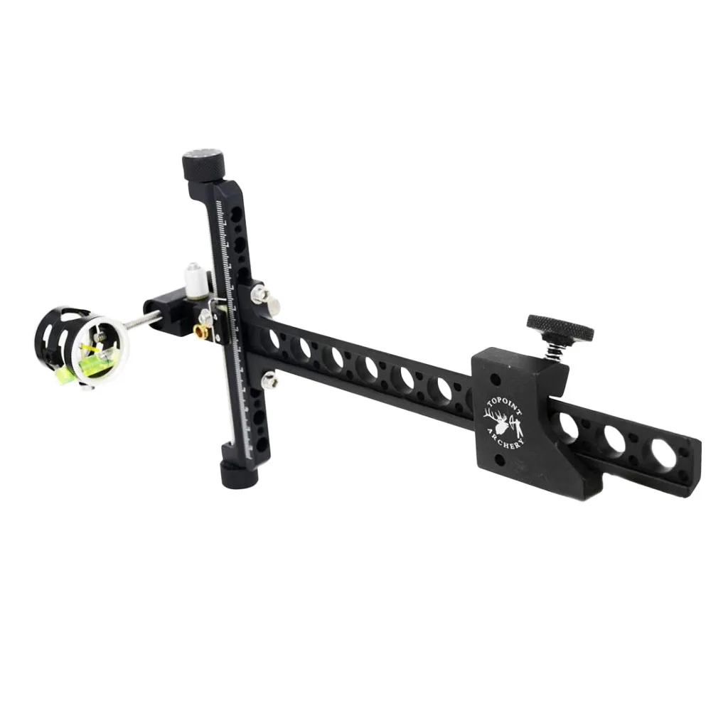 

1-Pin 4x CNC Processing Aluminum Alloy Archery Compound Bow Sight With Micro Adjustable Long Pole