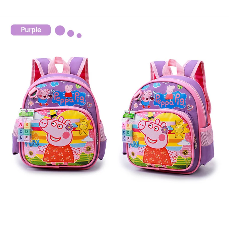 Детская Повседневная сумка PEPPA PIG, рисунок из мультфильма Джордж Пегги, рюкзак для детского сада, для мальчиков и девочек, парусиновая сумка с принтом, игрушка в подарок
