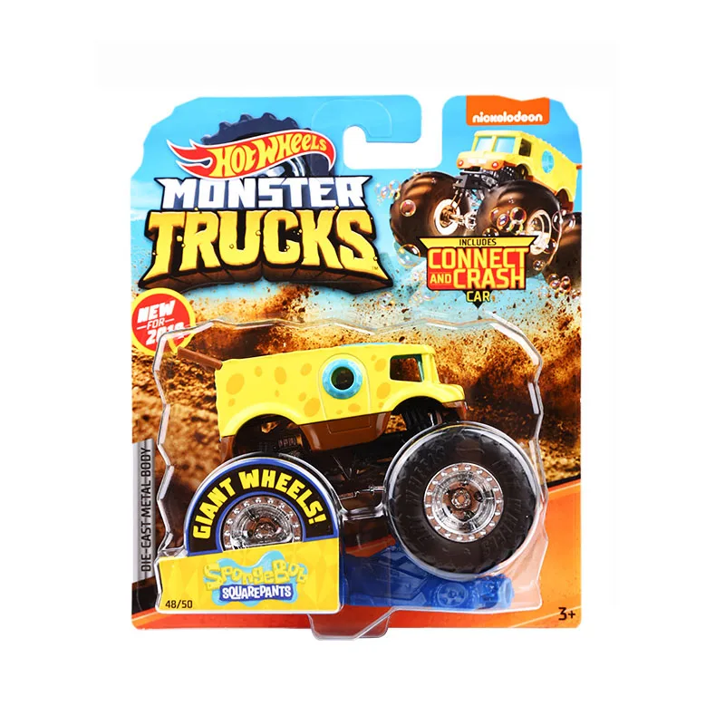 1: 64 Hot Wheels Monster Trucks Металлический Игрушечный Автомобиль Hotwheels гигантские колеса большая коллекция ног дикие столкновения автомобильные игрушки FYJ44 - Цвет: 48