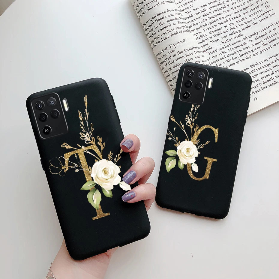 Chic & Durable Silicone Phone Case with Cute Letter Design - Shockproof Bumper