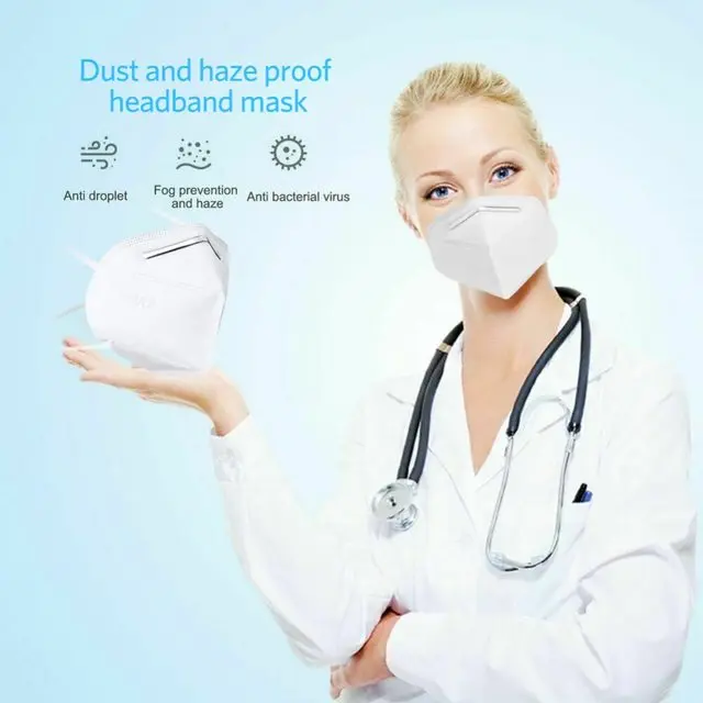 

100PCS KN95 Face Mask Anti Dust Bacterial N95 Masks 4-Layer PM2.5 Dustproof Protective 95% Filtration KN95 Mouth Muffle Cover