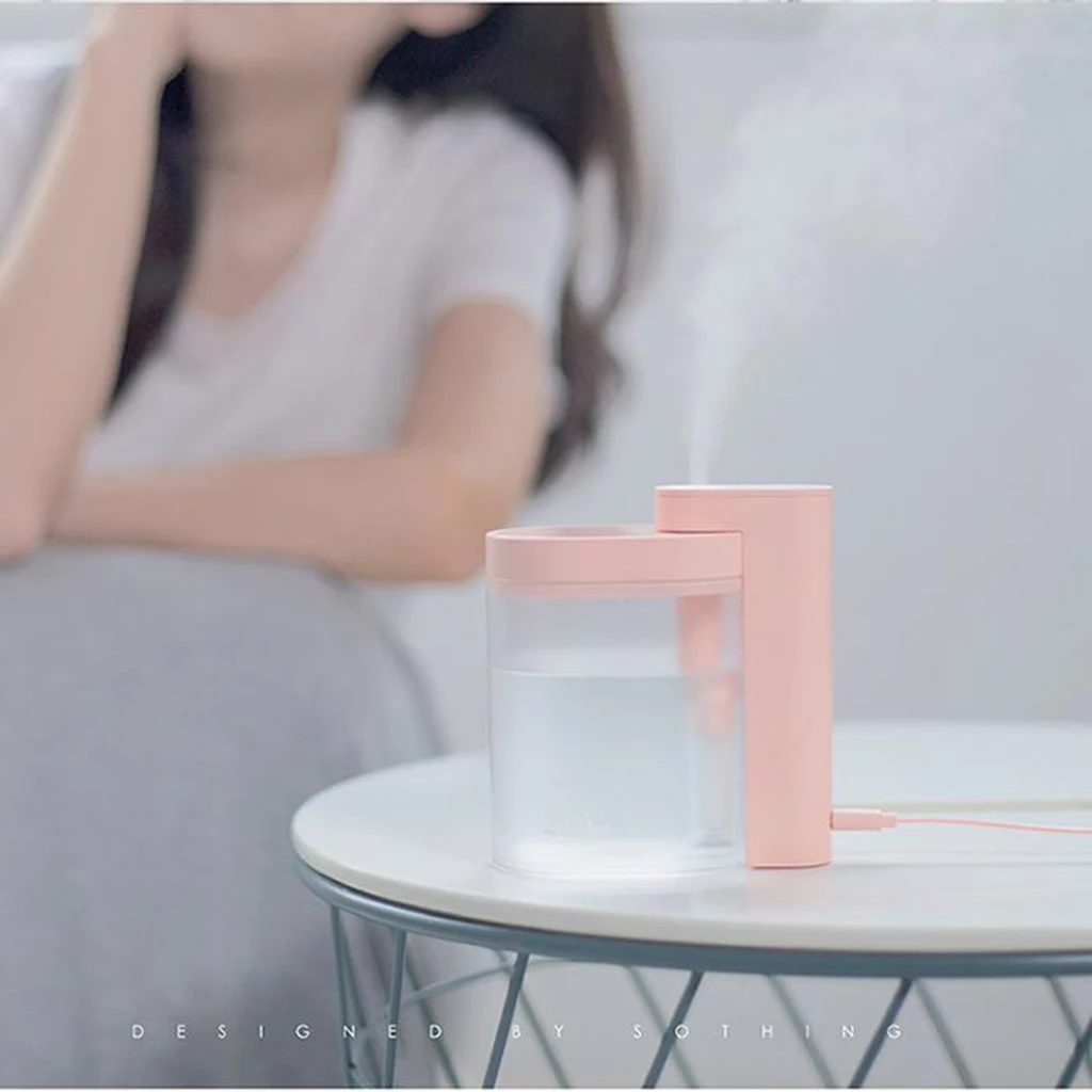Portable Air Humidifier Mini Mute Geometric Ultrasonic Humidifier Atmosphere USB Diffuser With Water Tank 260ML Household 