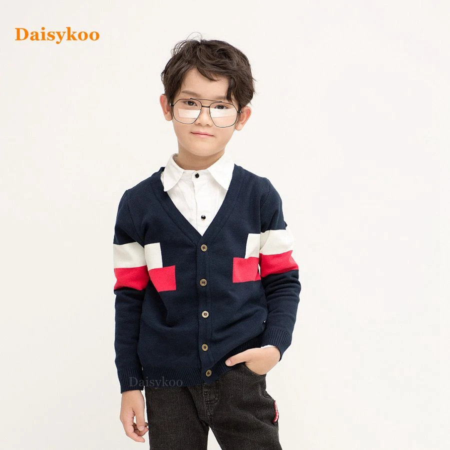Детский свитер для мальчиков г. Осенне-зимняя Трикотажная хлопковая одежда для малышей Детская верхняя одежда, пальто, свитер для мальчиков, Y015