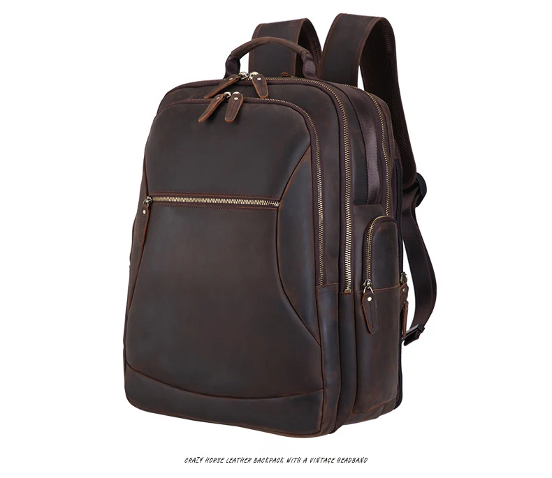 Front Display of Leather Backpack
