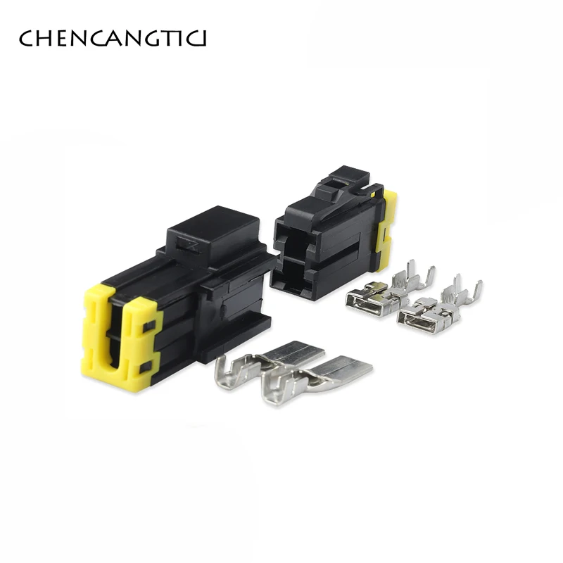 

2 Sets 2 Pin Way Auto Electri Wire Harness Plug Ignition Coilplastic Connector High Current Socket 7122-4123-30 7123-4123-30