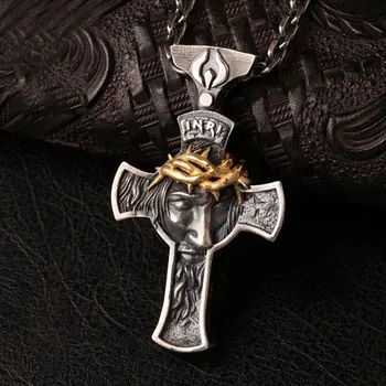 

Fashion Jesus Cross Necklace for Women Big Black Chains Pendant Necklace Statement Jewelry Gifts Dropshipping