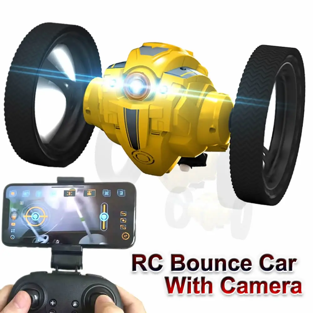 Regularmente una taza de Bienes Carro control remoto con cámara HD 2.0mp WIFI salta y gira 360° 