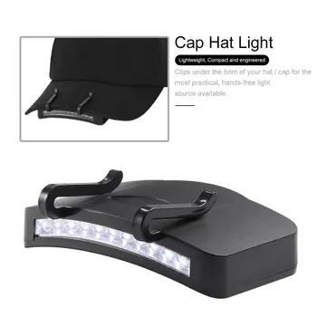 

11 LED Headlamps Clip On Cap Hat Light Camping Walking Working Jogging Light