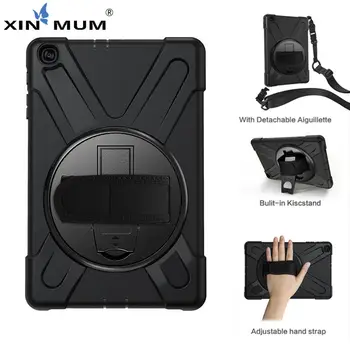 

For Samsung Galaxy Tab A 10.1 2019 T510 T515 SM-T510 case Shockproof Heavy Duty Silicone Hard Stand cover funda With Wrist Strap