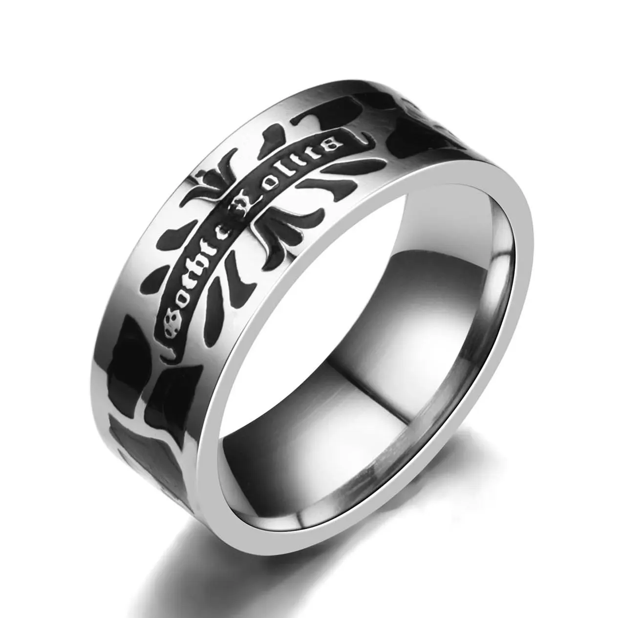 8 мм кольцо с протектором в виде шин, мужские ювелирные изделия в стиле рок-панк, винтажные вечерние ювелирные изделия из нержавеющей стали - Цвет основного камня: JR2717S