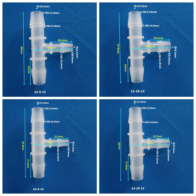 5Db 12 14 Mm-4-10 Mm Pp Redukáló Pólócsatlakozók Akvárium-Halkartály Légszivattyú Levegőztető Szerelvények Csepegtető Öntözési Pagoda Tömlőízület - Image 4