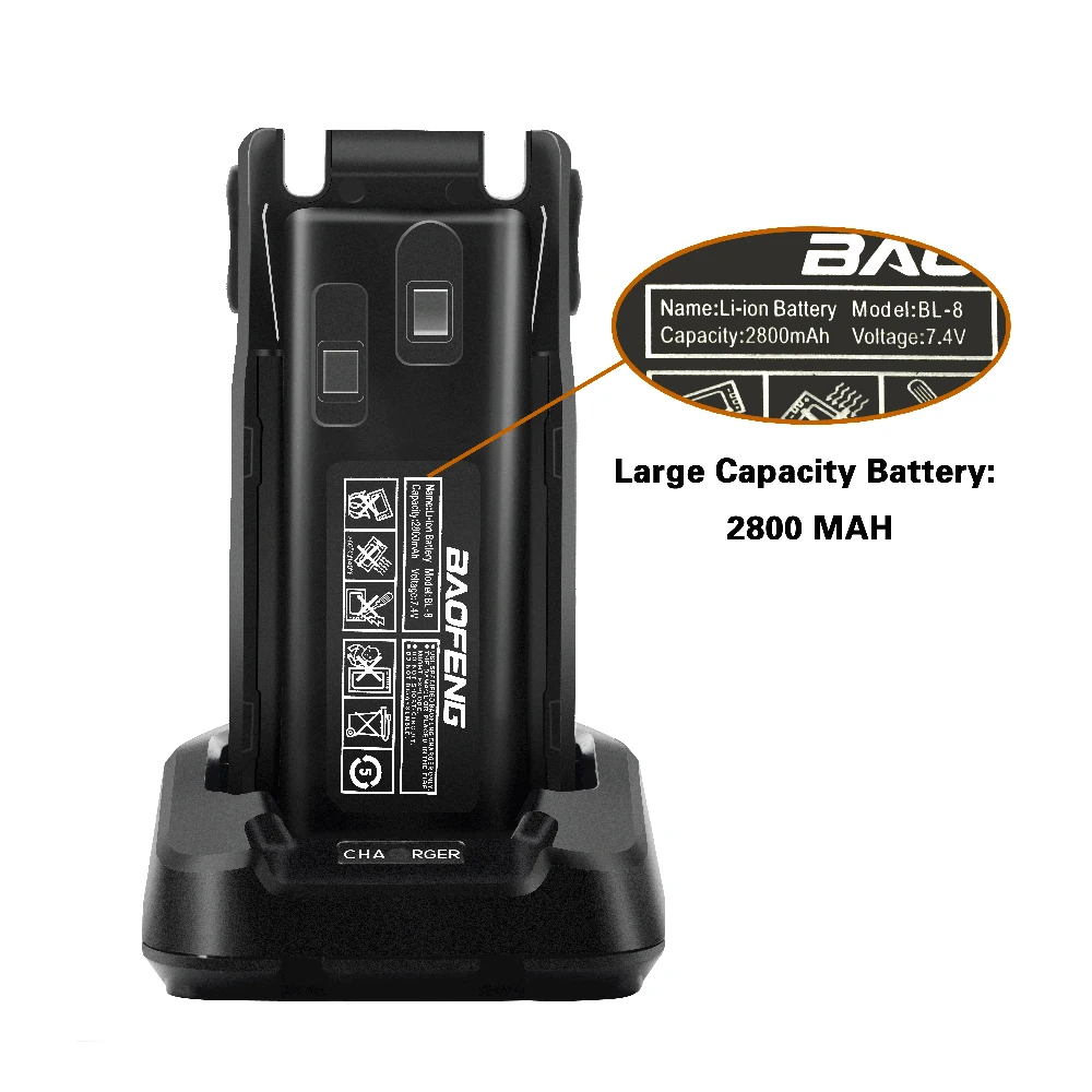 Baofeng Walkie Talkie аксессуары BL-8 батарея для Baofeng UV-82 2800 мАч батарея для UV82 двухстороннее радио