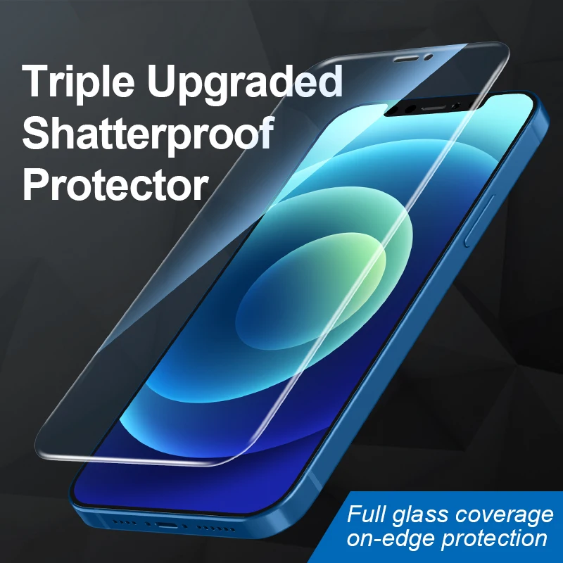 Высококачественное закаленное стекло для iPhone 12 Mini Pro Max с защитой от синего